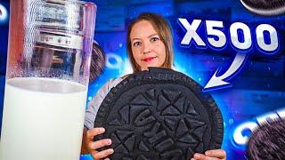 В 422 раза увеличили печенье Oreo | Окунули в 20 литров молока