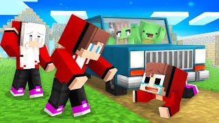 Maizen FAMILY Saved BABY JJ From CAR HIT with EVIL MIKEY FAMILY in Minecraft! - Parody Story(JJ TV)