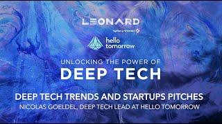 Hello Tomorrow Learning Expedition with Leonard - Deep Tech trends and Startups pitches