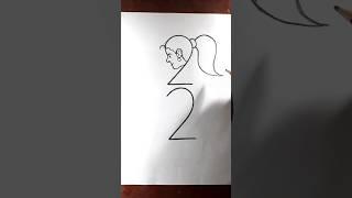 Easy Girl Drawing #shorts #art