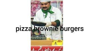 Brownie Pizza Barqr sandwiches burgers.by Chef Nadeem cheema