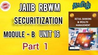 JAIIB - RBWM - Module B Unit 16 SECURITIZATION  part 1 in Tamil