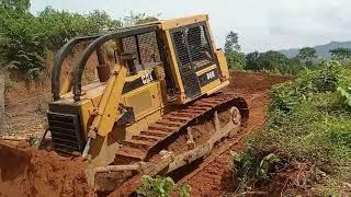 Good job!! Cat D6G Bulldozer At Work Expands Wide Road