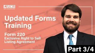 Updated Forms Training - SCR Form 220 (Part 3/4)