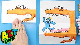 How to Draw Orange from Rainbow Friends Surprise Fold