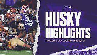 Washington 26, USC 21 | Huskies Highlights