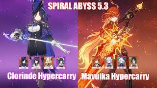 C0 Clorinde Hypercarry & C0 Mavuika Hypercarry | Spiral Abyss 5.3 | Genshin Impact