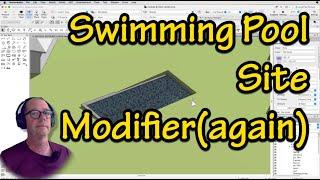 Swimming pool cutout in Site Model