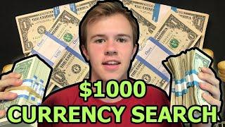 500 CONSECUTIVE + 500 RANDOM $1 Bills Searched - Bank Strap Hunting 1000 Notes