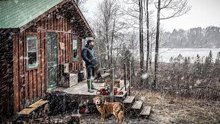 SPRING SNOWSTORM hits our Cabin in Northern Wilderness!