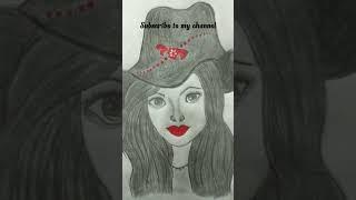 how to draw a beautiful girl face drawing sketch video#short