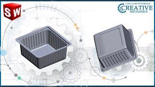 Solidworks tutorial. Plastic container