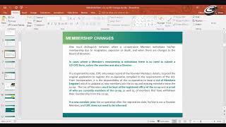 Co-operative Director Changes and filing of annual returns & audited financial statements using XBRL