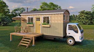 The most dreamy DIY tiny house -  turning a truck into our dream cottage on wheels