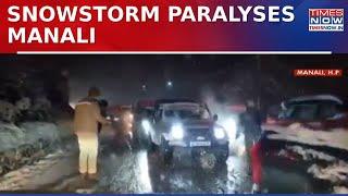 Manali: Heavy Snowfall Strands Over 1,000 Vehicles Near Atal Tunnel, Rescue Operations Underway