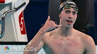 Daniel Wiffen SURGES to men’s 800m free victory, beating out USA’s Bobby Finke | Paris Olympics