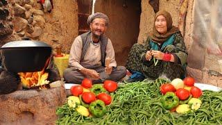 Old couple's lifestyle in the cave: Delicious food recipe || Village Life Afghanistan