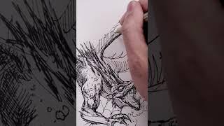 5 minute dragon sketch  sketchbook entry #shorts