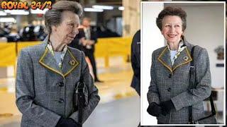 Princess Anne steps out in chic checked outfit and 'particularly sentimental' brooch