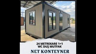 24 METREKRE KONTEYNER EV -  SOBA YAKILABİLİR