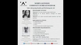 Women Ascension Community Outreach Webinar with Ms Shamira Sukka