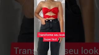 COMO TRANSFORMAR SAIA EM CROPPED. #diy #customização #cropped