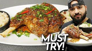 Roast Leg of Lamb with Rice & Sauce | Halal Chef