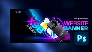 How to Design an E-Commerce Web Banner for a Smartphone Brand | Step-by-Step Tutorial