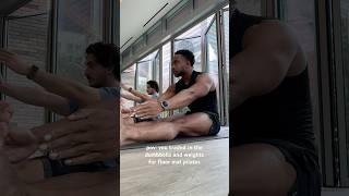 Dropped the weights for floor mat pilates #pilatesmind #pilatesstyle #pilatesstrong #Emekaife #vlog