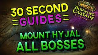 Mount Hyjal - All Bosses - 30 Second Guides