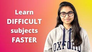 How I learn DIFFICULT subjects FASTER - Dr Tasnim Jara