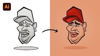 Adobe Illustrator Tutorial: Draw Basic Easy Caricature from Sketch | Hiru Designs