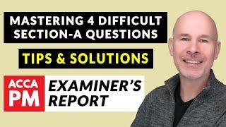 Mastering 4 Difficult ACCA PM Questions - Tips And Solutions  | Section-A ACCA PM