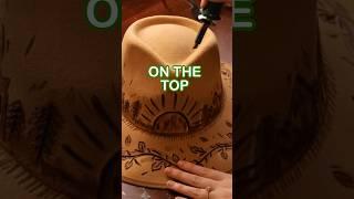 WOOD BURNING MY FELT HAT!! Try Doing It This Way!!