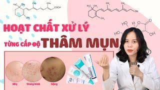 HOẠT CHẤT MỜ THÂM MỤN THEO TỪNG CẤP ĐỘ