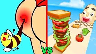 Help Me Tricky Vs Sandwich Runner - Walkthrough ASMR All Levels Gameplay Android iOS - 2025