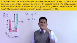 Problema de estática de fluidos - presión manométrica