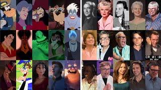 Disney Villains Voice Actors | Live Vs Animation | Side By Side Comparison