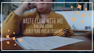 COME WRITE EXAM WITH ME  & how to submit online exams | First year UNISA student experience