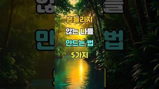 흔들리지 않는 나를 만드는 법 5가지  #명언 #좋은글 #지혜