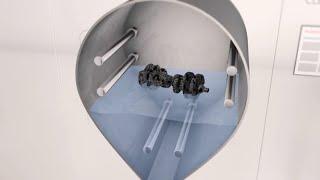 Animation of ultrasonic cleaning process