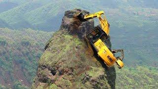 Dangerous Idiots Biggest Climbing Excavator Operator Skills, Bulldozers & Fails Truck Driving