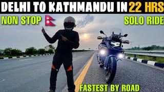 DELHI TO KATHMANDU NEPAL IN JUST 22 HRS IN HEAVY RAIN  | I MADE RECORD | FIRST INTERNATIONAL RIDE