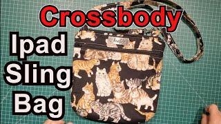 How to sew Crossbody/Sling shoulder bag Ipad/Tablet multi function carry bag with lots of pockets