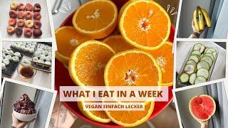 What I eat in a week vegan + einfach