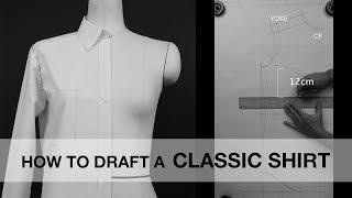 HOW TO DRAFT A CLASSIC BUTTON DOWN SHIRT STEP BY STEP PART1 BODICE