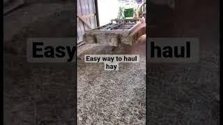 Easy way to haul square bales! #johndeere #hay #hayday #squarebales #outdoors