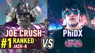 T8  JOE CRUSH (#1 Ranked Jack-8) vs PhiDX (Victor)  Tekken 8 High Level Gameplay