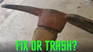 Loose Axe Head / pick mattock handle /New life to old tools / BBR style