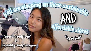 yall are sleeping on these sustainable AND afforable stores (try-on haul)